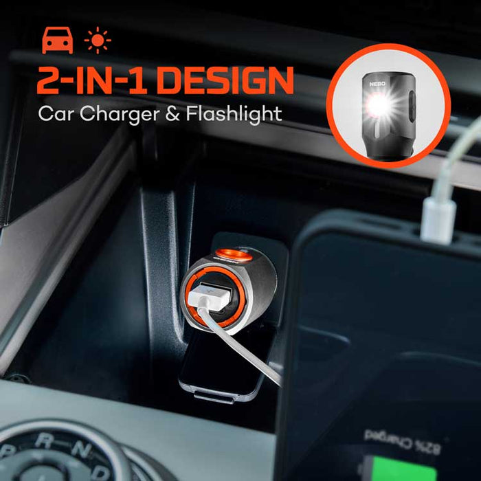 nebo 400-lumen mechanic inspection flashlight Nebo Transport 400 2-In-1 Car Charger & Flashlight — 4Runner Lifestyle