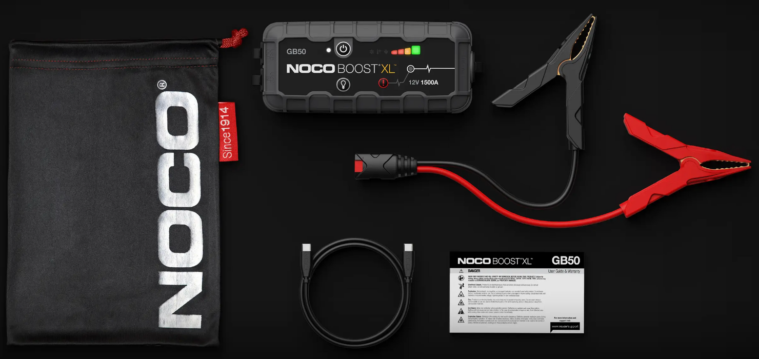 jump box noco boost NOCO Genius Boost Plus 1500 Amp UltraSafe Jump Starter & Power Pack USB Ports Worklight, GB50