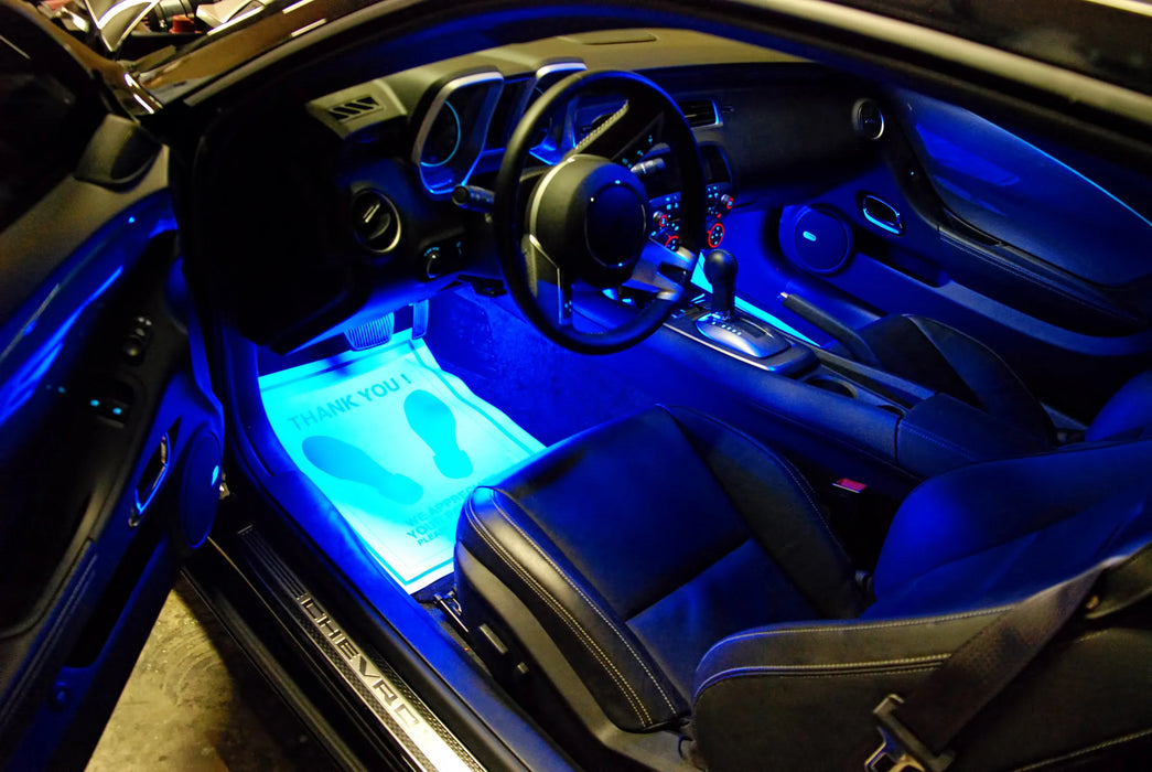 50cm Red LED SMD Strip For Footwell Lighting - 12V Self-Adhesive
