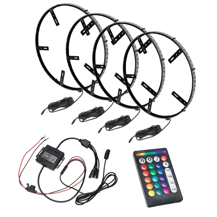 Oracle Lighting LED Illuminated Wheel Rings - Colorshift RGB+W