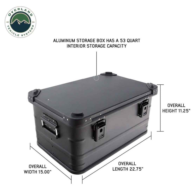 Overland Vehicle Systems Aluminum Box Storage 53 QT
