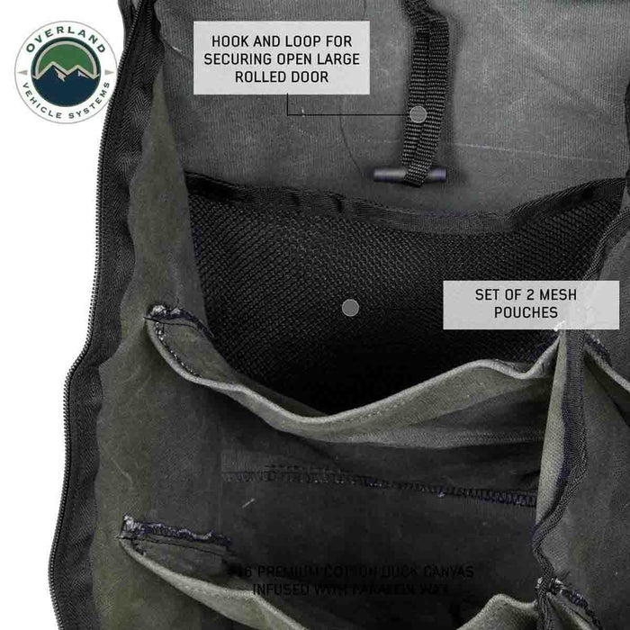 Overland Vehicle Systems Camping Gear Storage Bag #16 Waxed Canvas