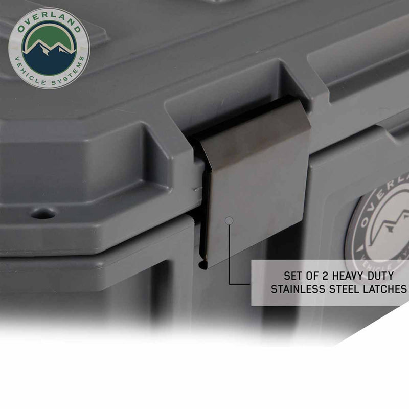 Overland Vehicle Systems D.B.S. Dark Grey 169 QT Dry Box W/Wheels, Drain & Bottle Opener