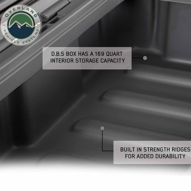 Overland Vehicle Systems D.B.S. Dark Grey 169 QT Dry Box W/Wheels, Drain & Bottle Opener