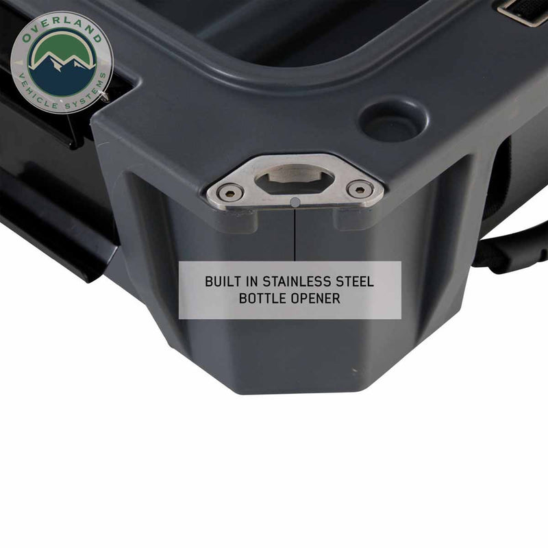 Overland Vehicle Systems D.B.S. Dark Grey 169 QT Dry Box W/Wheels, Drain & Bottle Opener