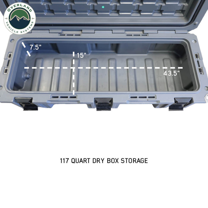 Overland Vehicle Systems Dark Grey Dry Box W/Drain and Bottle Opener
