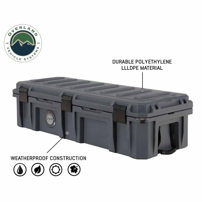 Overland Vehicle Systems Dark Grey Dry Box W/Drain and Bottle Opener