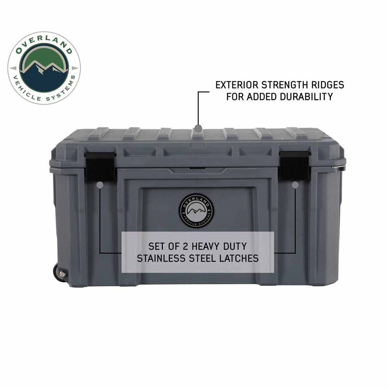 Overland Vehicle Systems Dark Grey Dry Box W/Drain and Bottle Opener
