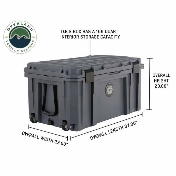 Overland Vehicle Systems Dark Grey Dry Box W/Drain and Bottle Opener