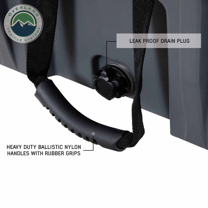Overland Vehicle Systems Dark Grey Dry Box W/Drain and Bottle Opener
