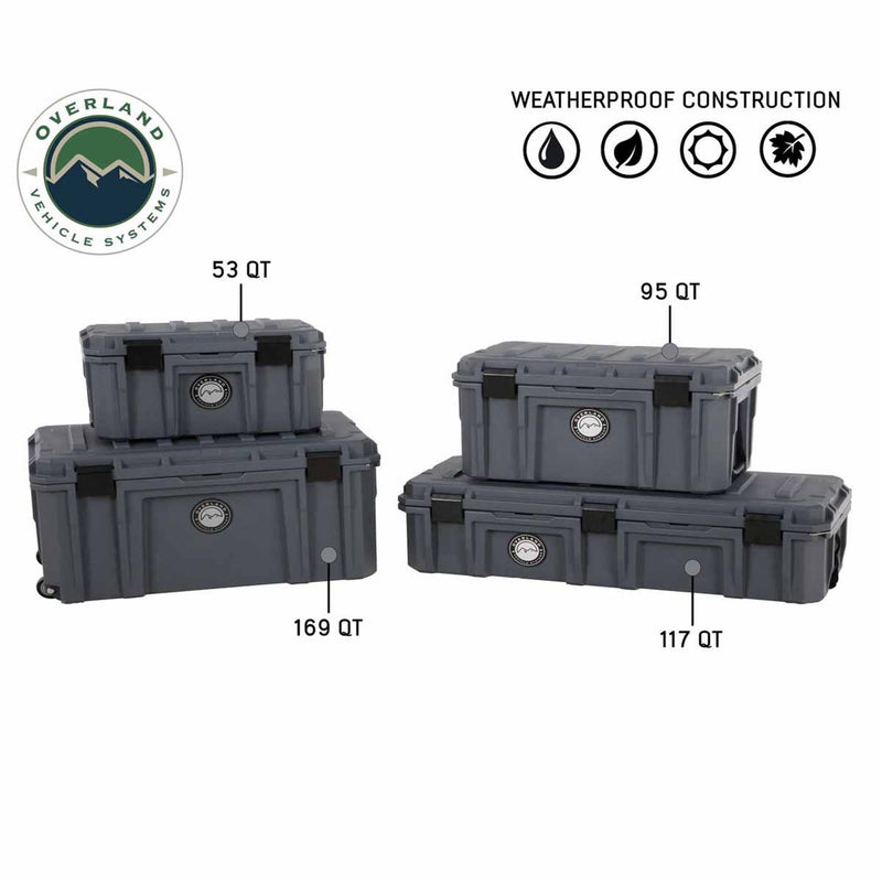 Overland Vehicle Systems Dark Grey Dry Box W/Drain and Bottle Opener