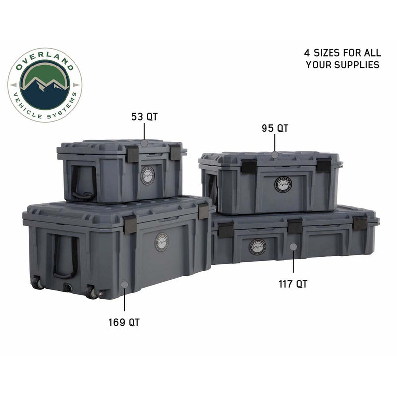 Overland Vehicle Systems Dark Grey Dry Box W/Drain and Bottle Opener