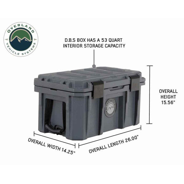 Overland Vehicle Systems Dark Grey Dry Box W/Drain and Bottle Opener