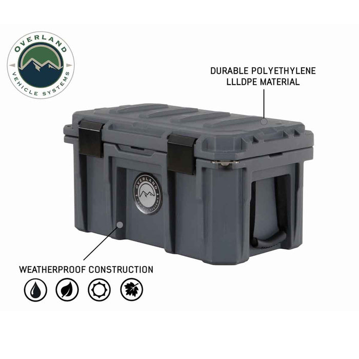 Overland Vehicle Systems Dark Grey Dry Box W/Drain and Bottle Opener