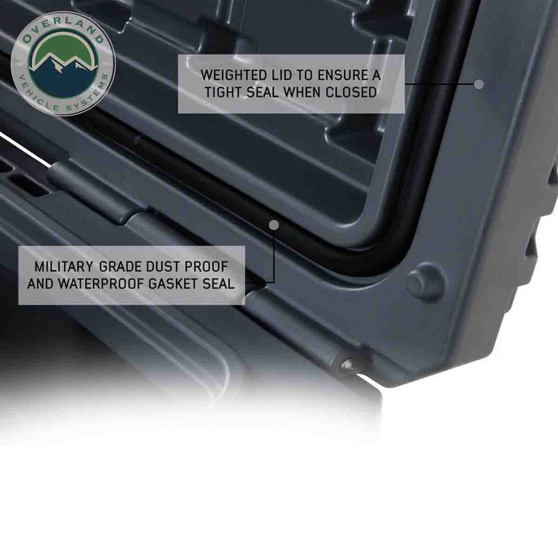 Overland Vehicle Systems Dark Grey Dry Box W/Drain and Bottle Opener