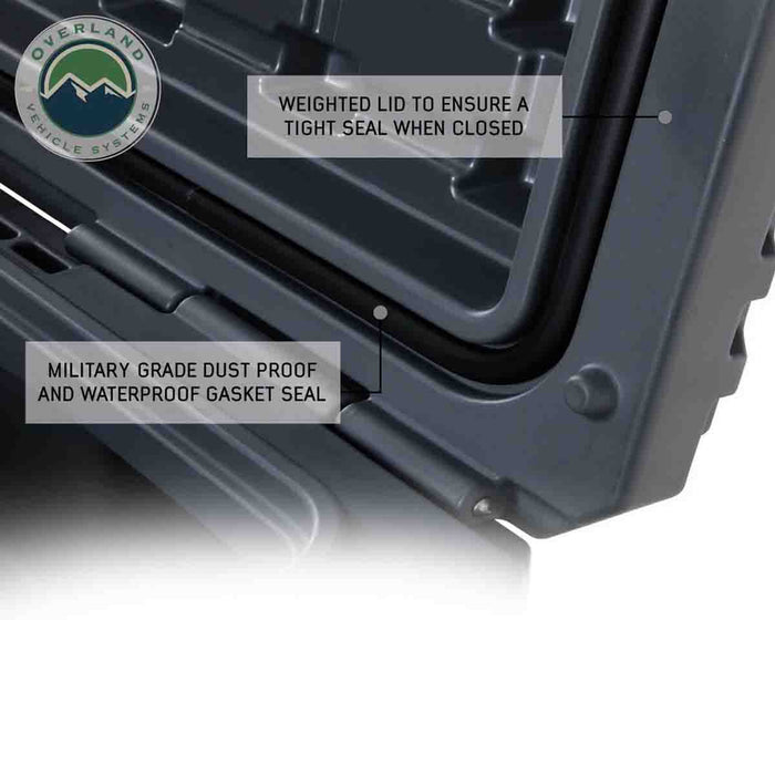 Overland Vehicle Systems Dark Grey Dry Box W/Drain and Bottle Opener
