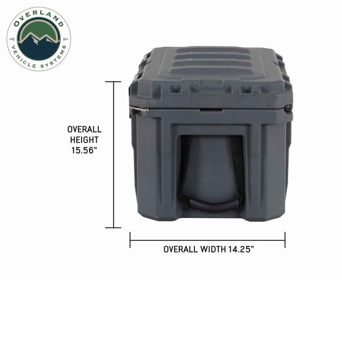 Overland Vehicle Systems Dark Grey Dry Box W/Drain and Bottle Opener