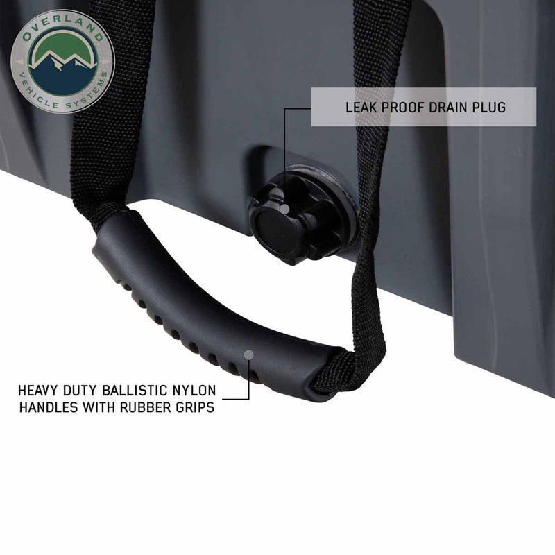 Overland Vehicle Systems Dark Grey Dry Box W/Drain and Bottle Opener
