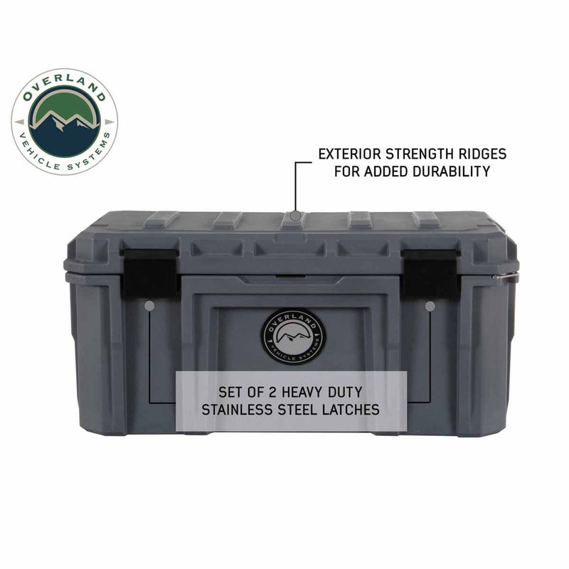 Overland Vehicle Systems Dark Grey Dry Box W/Drain and Bottle Opener