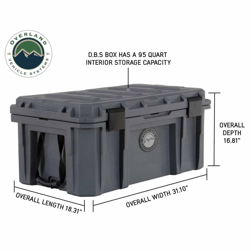 Overland Vehicle Systems Dark Grey Dry Box W/Drain and Bottle Opener
