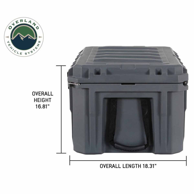 Overland Vehicle Systems Dark Grey Dry Box W/Drain and Bottle Opener