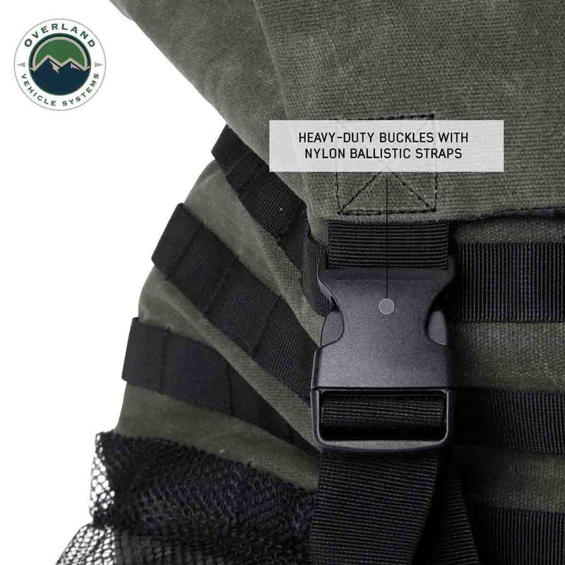 Overland Vehicle Systems Extra Large Trash Bag Tire Mount #16 Waxed Canvas Universal