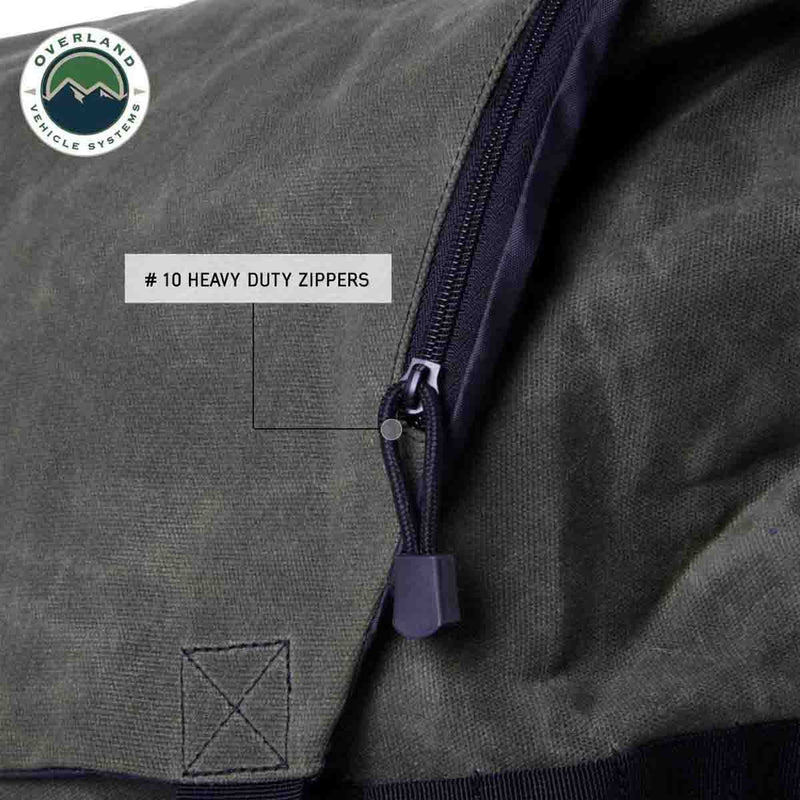 Overland Vehicle Systems Extra Large Trash Bag Tire Mount #16 Waxed Canvas Universal