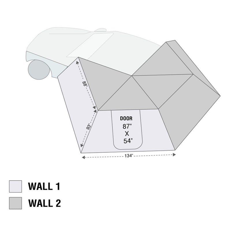 Overland Vehicle Systems HD Nomadic 270 LT Awning Wall 2 - Driver Side