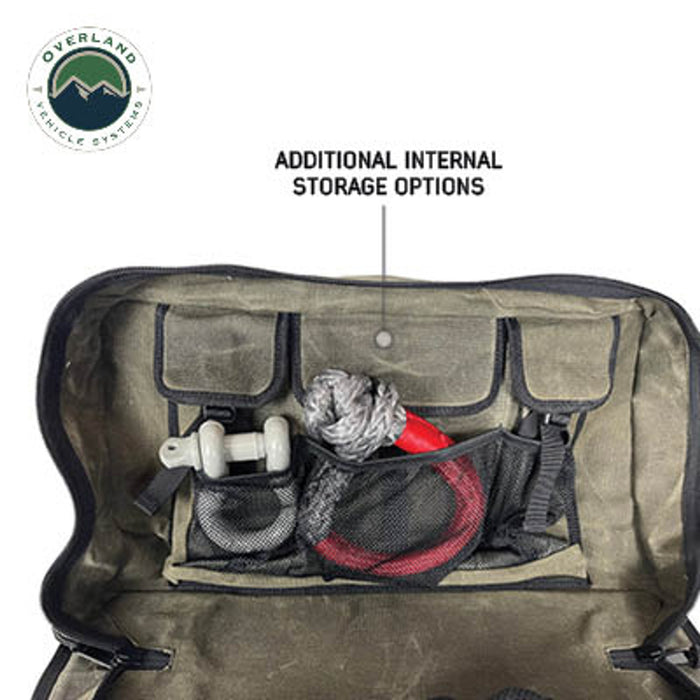 Overland Vehicle Systems Large Recovery Bag W/Handle & Straps #16 Waxed Canvas Storage