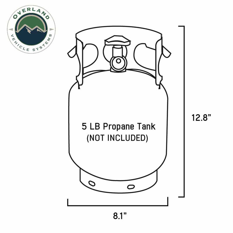 Overland Vehicle Systems Propane Bag W/Handle & Straps #16 Waxed Canvas Storage