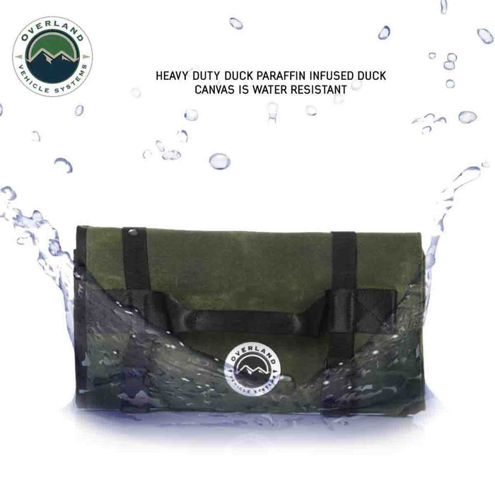 Overland Vehicle Systems Rolled General Tool Storage Bag #16 Waxed Canvas
