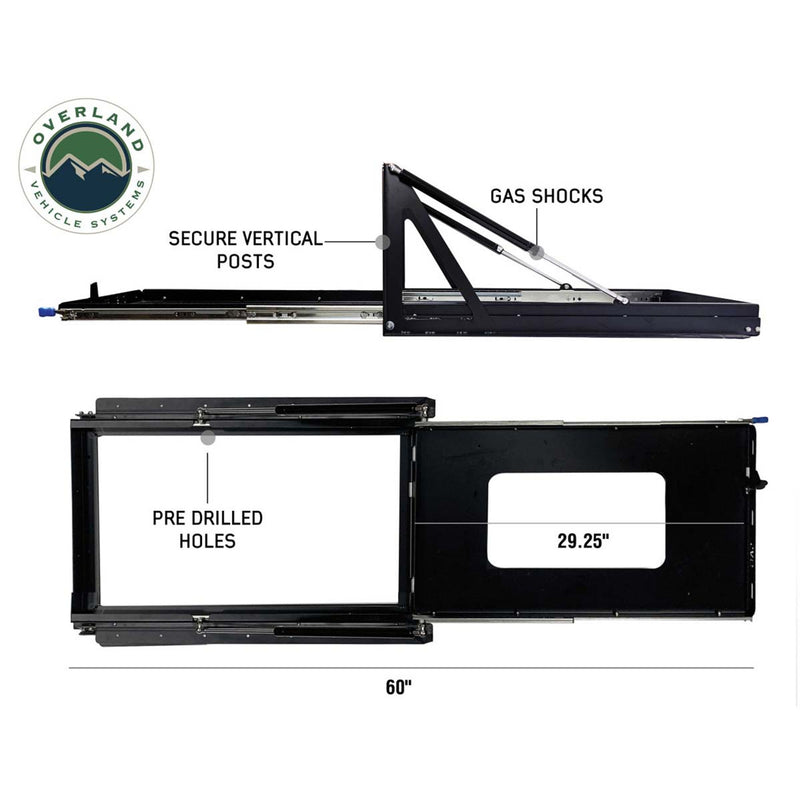 Overland Vehicle Systems Small Refrigerator Tray W/Slide and Tilt