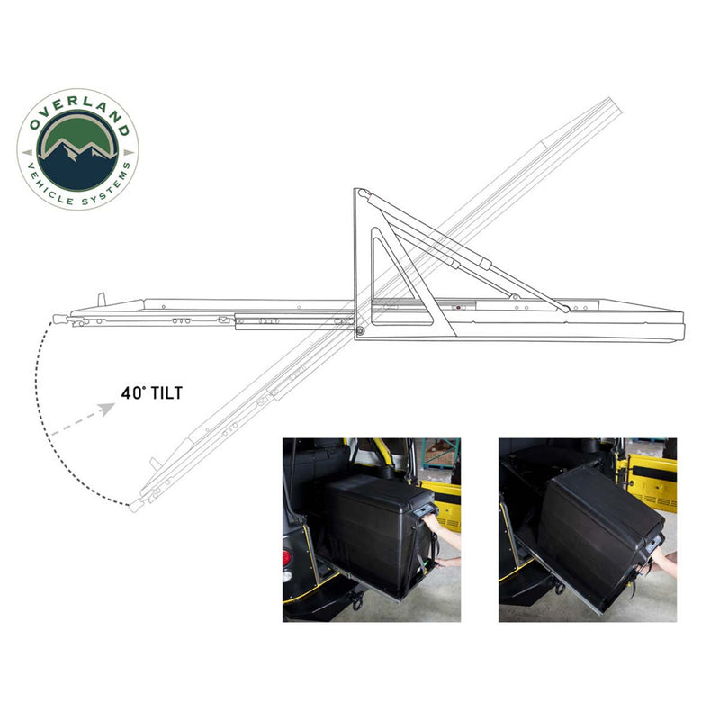 Overland Vehicle Systems Small Refrigerator Tray W/Slide and Tilt