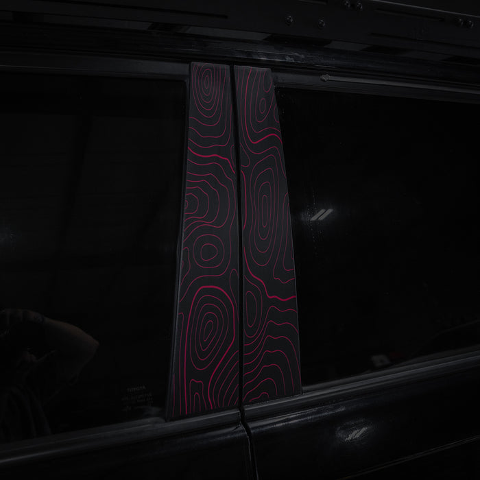 Vinyl Garage Topo B Pillar Decals For 4Runner (2010-2024)