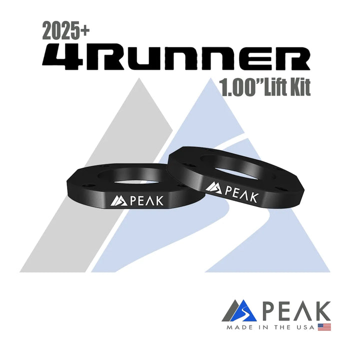 Peak Suspension TrailHunter/TRD Pro 1″ Lift For 4Runner (2025-Current)