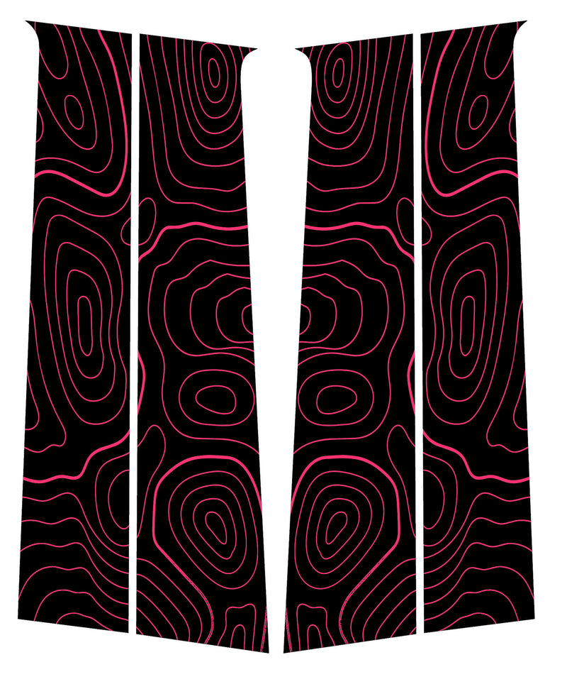 Vinyl Garage Topo B Pillar Decals For 4Runner (2025-Current)