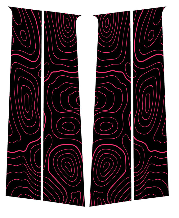Vinyl Garage Topo B Pillar Decals For 4Runner (2025-Current)