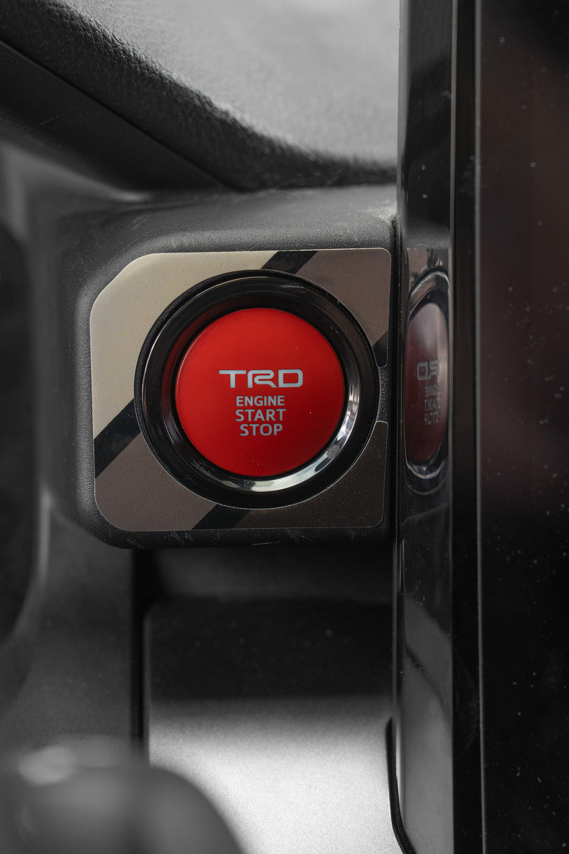 Vinyl Garage Start/Stop Button Overlay For 4Runner (2025-Current)