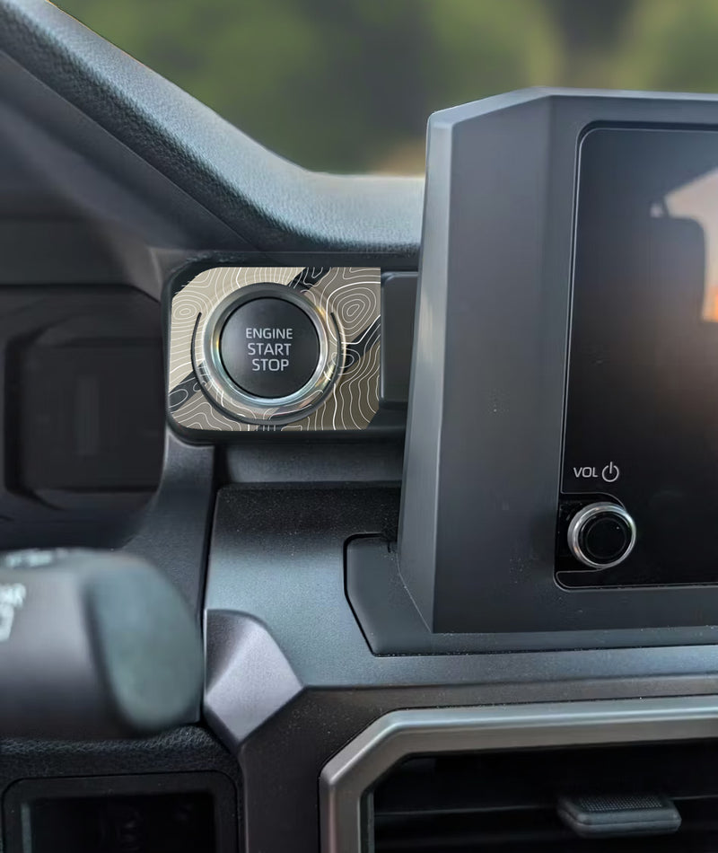 Vinyl Garage Start/Stop Button Overlay For 4Runner (2025-Current)