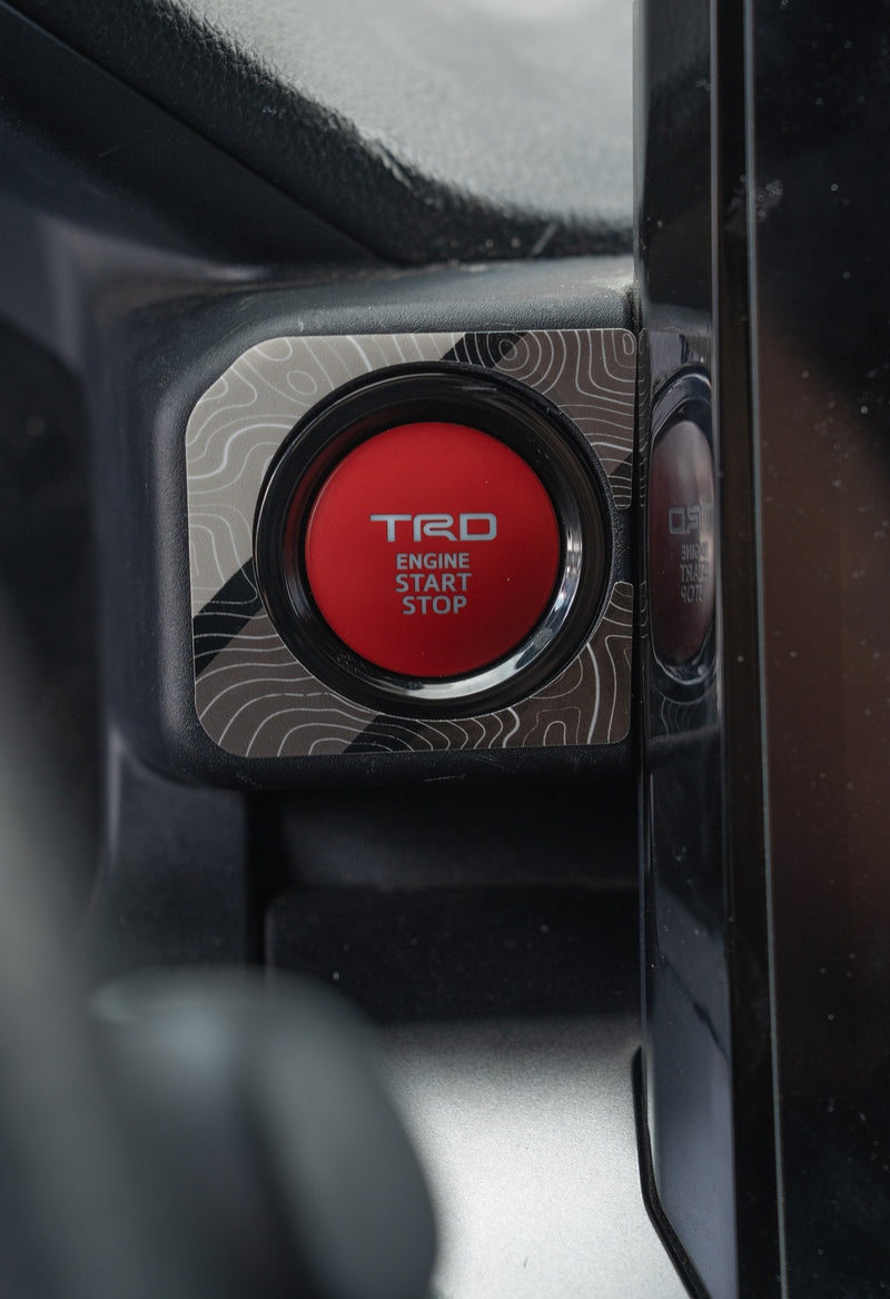 Vinyl Garage Start/Stop Button Overlay For 4Runner (2025-Current)