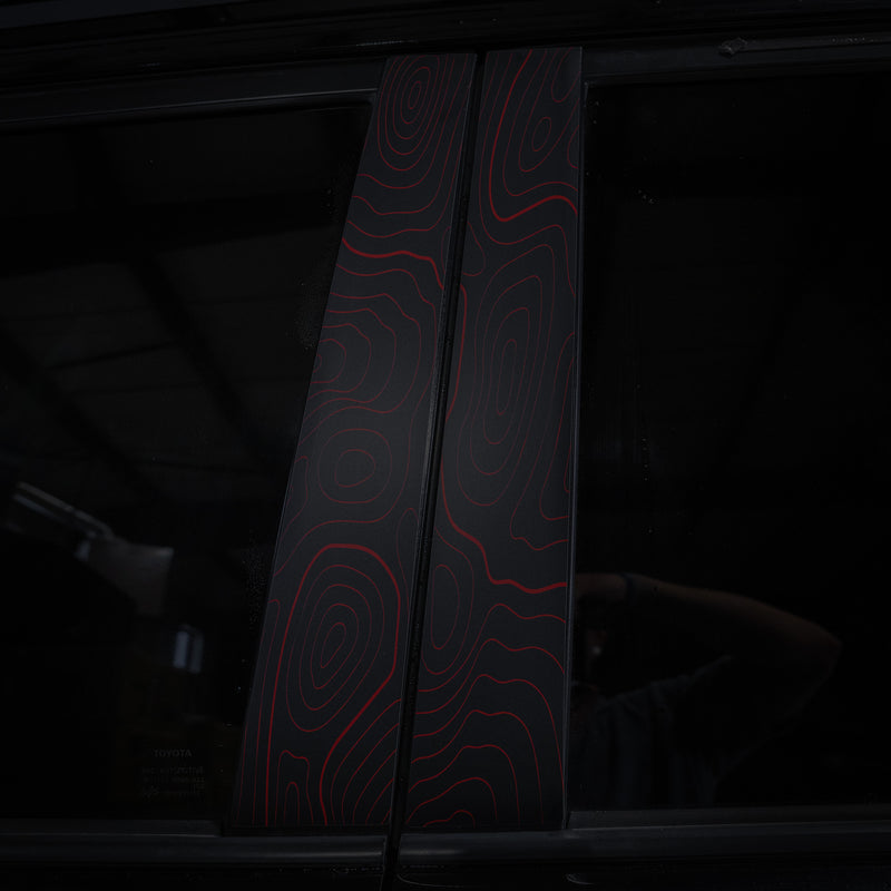 Vinyl Garage Topo B Pillar Decals For 4Runner (2010-2024)