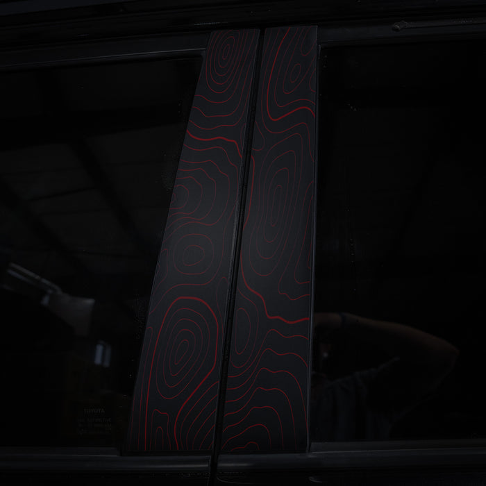 Vinyl Garage Topo B Pillar Decals For 4Runner (2010-2024)