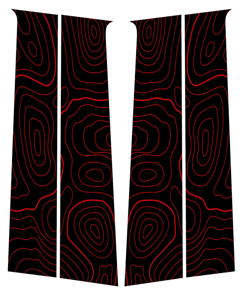 Vinyl Garage Topo B Pillar Decals For 4Runner (2025-Current)