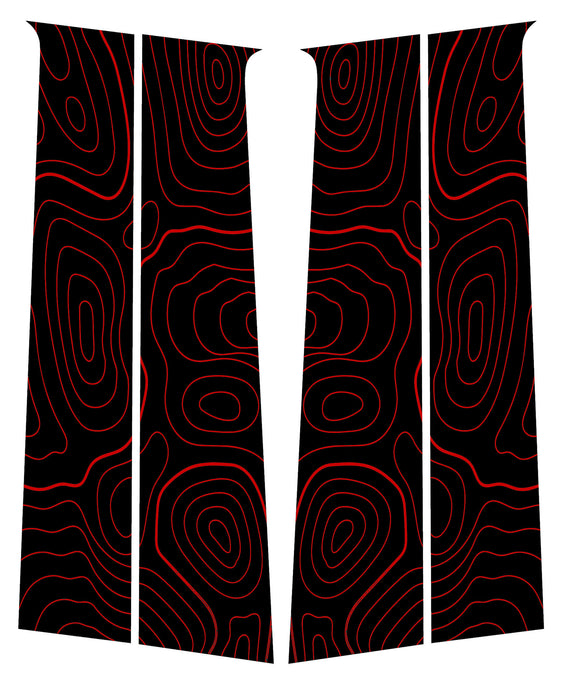 Vinyl Garage Topo B Pillar Decals For 4Runner (2025-Current)