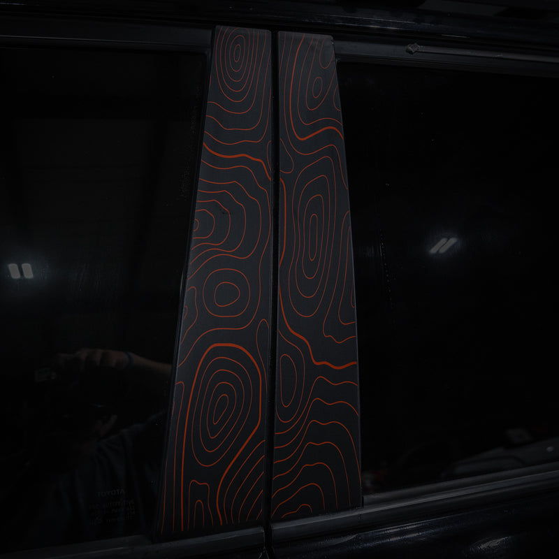 Vinyl Garage Topo B Pillar Decals For 4Runner (2010-2024)