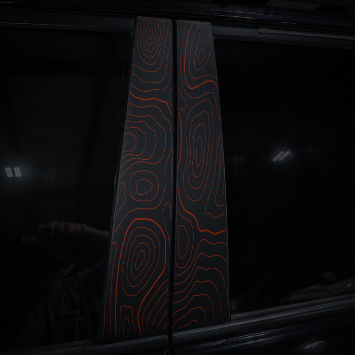 Vinyl Garage Topo B Pillar Decals For 4Runner (2010-2024)