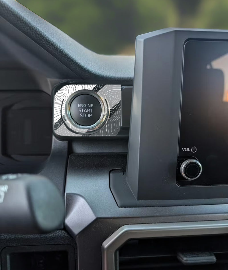 Vinyl Garage Start/Stop Button Overlay For 4Runner (2025-Current)