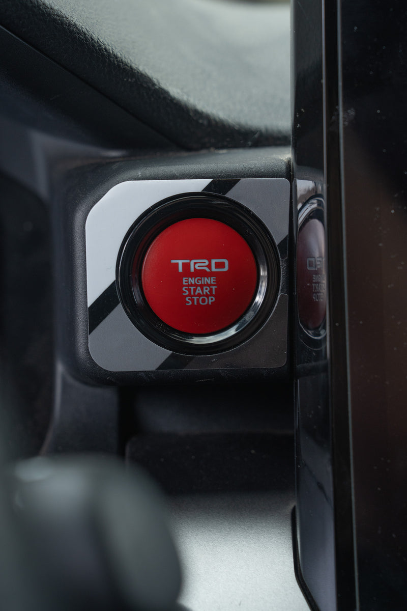 Vinyl Garage Start/Stop Button Overlay For 4Runner (2025-Current)