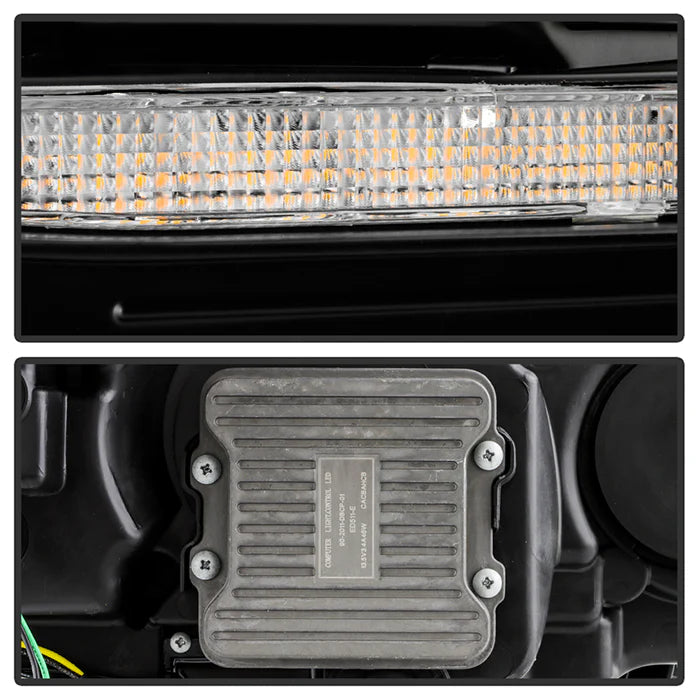 Spyder Apex Black LED Headlights W/Sequential Turn Signal for 4Runner (2014-2020)