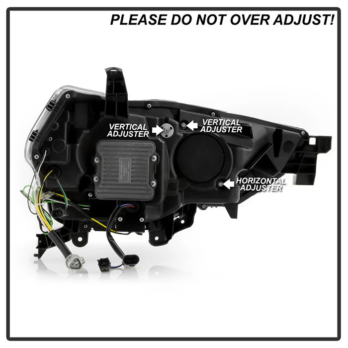 Spyder Apex Black LED Headlights W/Sequential Turn Signal for 4Runner (2014-2020)